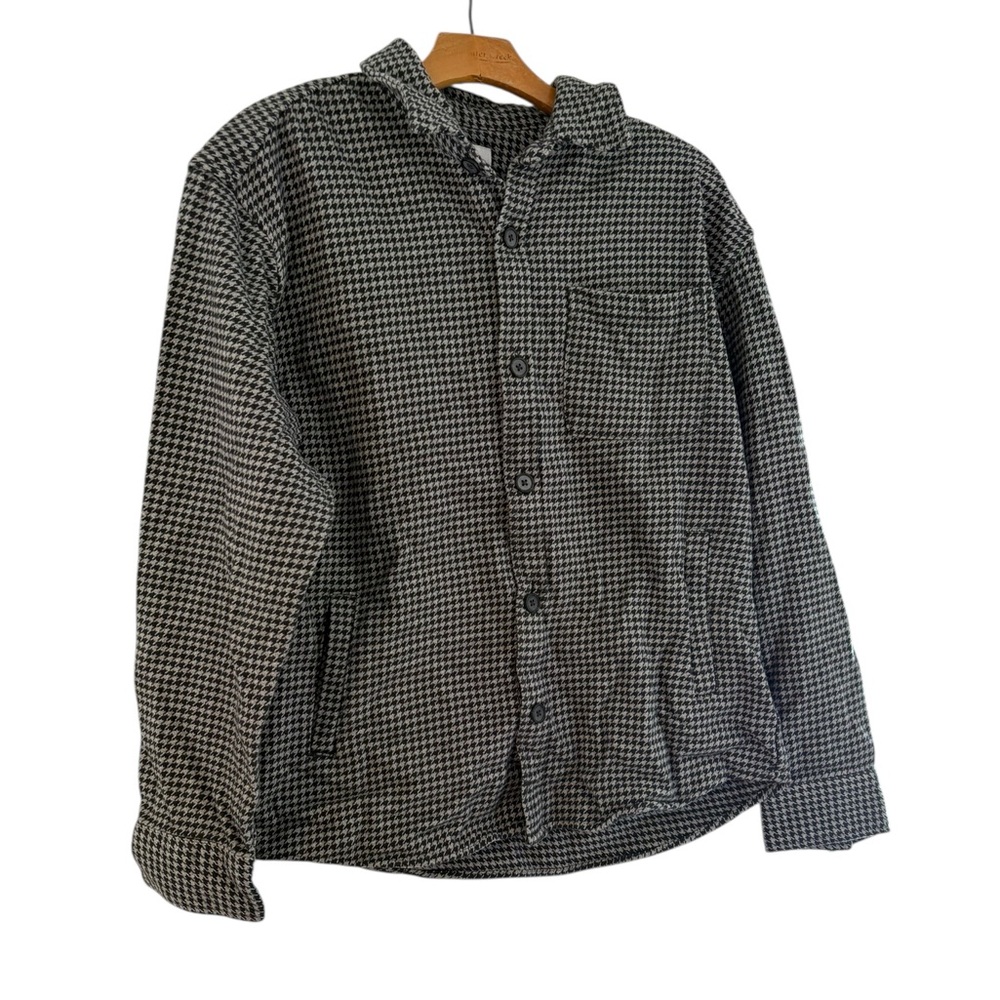 Goodfellow & Co Men's Heavyweight Flannel Button-Down Shirt Houndstooth Size S